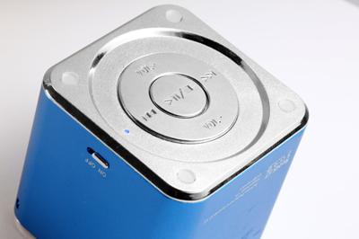 Mini-luidspreker Technaxx MusicMan Mini AUX, SD, USB Blauw