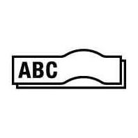 Dymo D1 tape 6 mm, zwart op wit - thumbnail