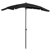 VidaXL Parasol met paal 200x130 cm zwart - thumbnail