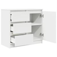 Dressoir met lade 71x35x65 cm spaanplaat wit - thumbnail