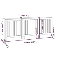 Radiatorombouw 210x21x85 cm massief grenenhout - thumbnail