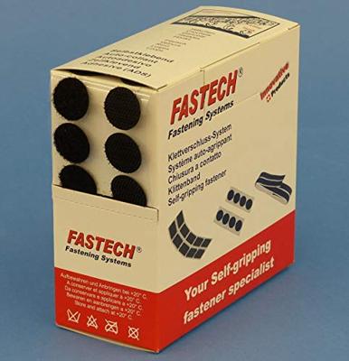 FASTECH® B20-COIN999905 Klittenband punten Om vast te plakken Hotmelt Haak- en lusdeel (Ø) 20 mm Zwart 460 onderdelen