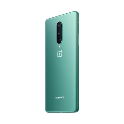 ONEPLUS 8 Smartphone Glacial Green 6.55''/16,6 cm Fluid AMOLED Display 90Hz Kr 8 GB RAM + 128 GB Triple Camera Warp Charge 30 Dual Sim 5G, Glacial groen