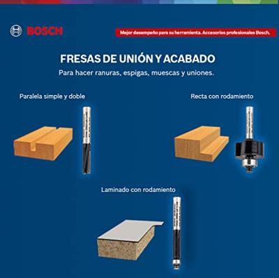 Bosch Accessories 2608628637 Vlakke frees Schachtdiameter 6.35 mm