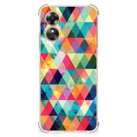 OPPO A17 Doorzichtige Silicone Hoesje Geruit - thumbnail