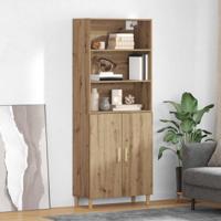 Highboard artisanaal eikenkleurig 69,5 x 34 x 180 cm - thumbnail