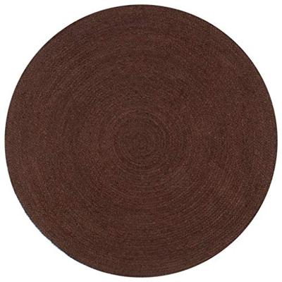 VidaXL Vloerkleed handgemaakt rond 120 cm jute bruin