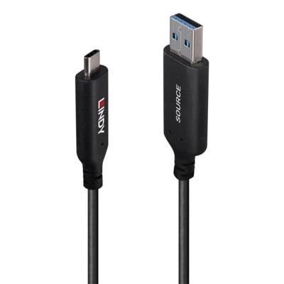 Lindy 43395 USB-kabel USB 3.2 Gen 1 (3.1 Gen 1) 10 m USB A USB C Zwart