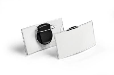 Badge Durable 8124 convex met combiklem 40x75mm | 25 stuks