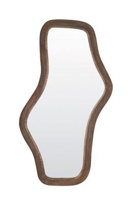 Light & Living Organische Spiegel 'Celano' Mangohout, 80 x 44cm, kleur Donkerbruin