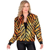 Pailletten Bomberjas Tijger Volwassenen - thumbnail