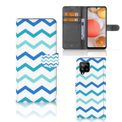 Samsung Galaxy A42 5G | Telefoon Hoesje | Zigzag Blauw