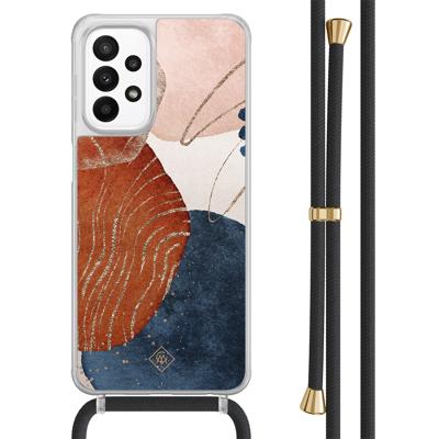 Samsung Galaxy A23 hoesje met koord - Abstract terracotta Samsung Galaxy A23 hoesje met koord - Abstract terracotta