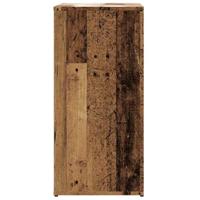 Dressoir 80x36x75 cm bewerkt hout oud houtkleurig - thumbnail