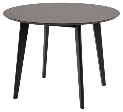 Bendt Ronde Eettafel 'Torkil' 105cm Eikenfineer, kleur Zwart