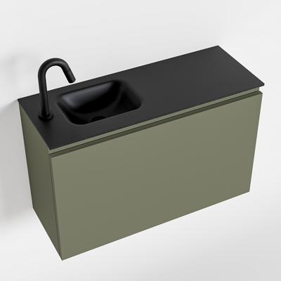 MONDIAZ OLAN 80cm toiletmeubel army. LEX wastafel urban links 1 kraangat MONDIAZ OLAN 80cm toiletmeubel army. LEX wastafel urban links 1 kraangat