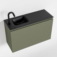 MONDIAZ OLAN 80cm toiletmeubel army. LEX wastafel urban links 1 kraangat - thumbnail
