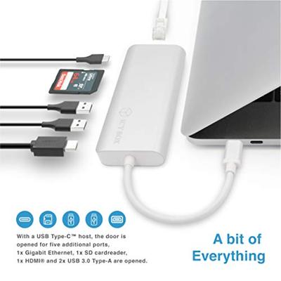 ICY BOX IB-DK4034-CPD Bedraad USB 3.2 Gen 1 (3.1 Gen 1) Type-C Zilver, Wit