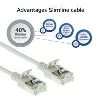 ACT DC7002 LSZH U/FTP CAT6A Datacenter Slimline Patchkabel Snagless | RJ45 Connectoren | Grijs | 2 meter - thumbnail