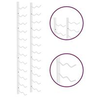 Wijnrek voor 24 flessen wandmontage ijzer wit - thumbnail