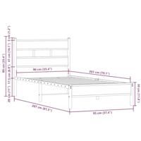 Bedframe met hoofdbord zonder matras sonoma eiken 90x200 cm - thumbnail
