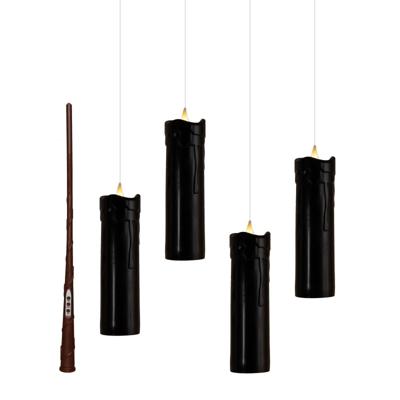 Kaars zwevend 18x5 cm zwart 4st Anna's Collection - Annas collection
