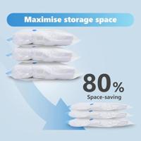 VidaXL Opslagzakken met opslag 10 pcs transparant en blauw 70 x 50 cm - thumbnail