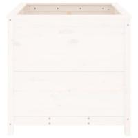 Plantenbak 82,5x82,5x78 cm massief grenenhout wit - thumbnail