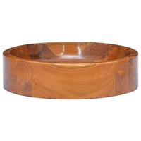 VidaXL Wastafel ø40x10 cm massief teakhout - thumbnail