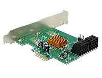 DeLOCK 4-poorts SATA PCIe-kaart adapter - thumbnail