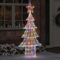 VidaXL Kerstboom met 240 led multikleur 180 cm acryl - thumbnail