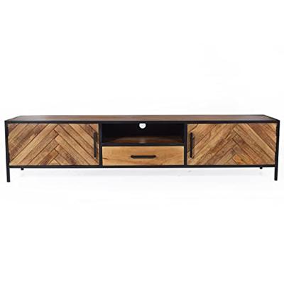 LivingFurn TV-meubel 'Brooklyn' Mangohout en staal, 200cm LivingFurn TV-meubel 'Brooklyn' Mangohout en staal, 200cm