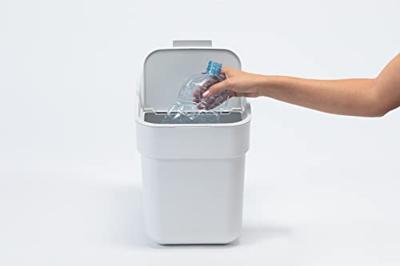 Curver ready to collect prullenbak GFT 20 liter wit-lichtgrijs