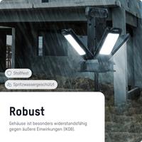 LED Werklamp Four Head 4 x 30 Watt - Inklapbaar - 14000 Lm - thumbnail