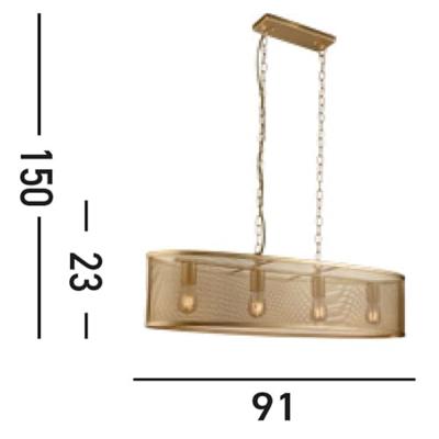 Searchlight HanglampFishnet 4-lichts - 2484-4GO