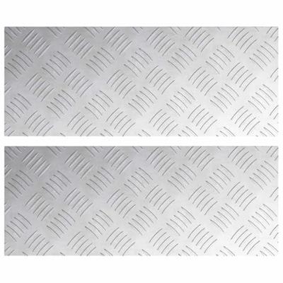 VidaXL Trap tread rechthoekig 2 pcs zilver 50 x 20 cm aluminium VidaXL Trap tread rechthoekig 2 pcs zilver 50 x 20 cm aluminium