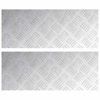 VidaXL Trap tread rechthoekig 2 pcs zilver 50 x 20 cm aluminium - thumbnail