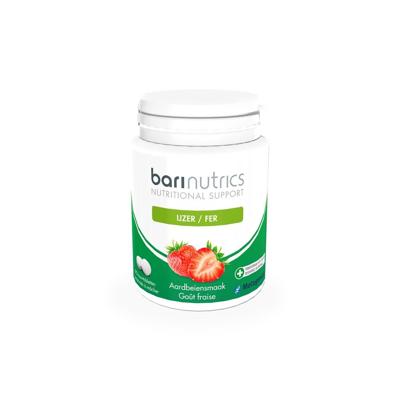 Barinutrics IJzer aardbei 90 Tabletten Barinutrics IJzer aardbei 90 Tabletten