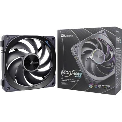 Seasonic MagFlow 1225PWM ARGB 120 PC-ventilator Zwart (b x h x d) 365.8 x 120.4 x 26.6 mm Seasonic MagFlow 1225PWM ARGB 120 PC-ventilator Zwart (b x h x d) 365.8 x 120.4 x 26.6 mm