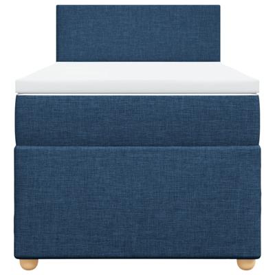 Boxspring met matras stof blauw 80x200 cm - thumbnail