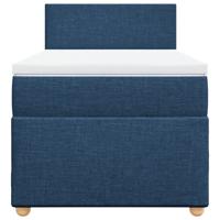 Boxspring met matras stof blauw 160x200 cm - thumbnail