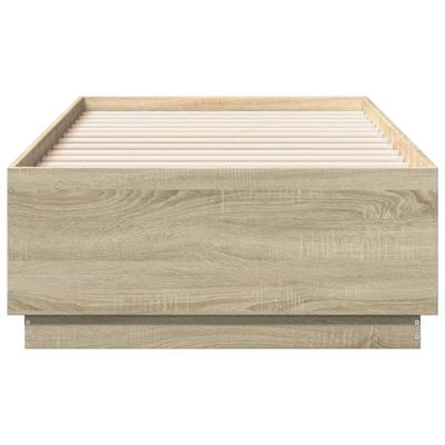 Bedframe bewerkt hout sonoma eikenkleurig 90x190 cm - thumbnail