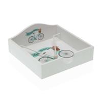 Servethouder Versa Hout 18 x 7 x 18 cm Fiets - thumbnail
