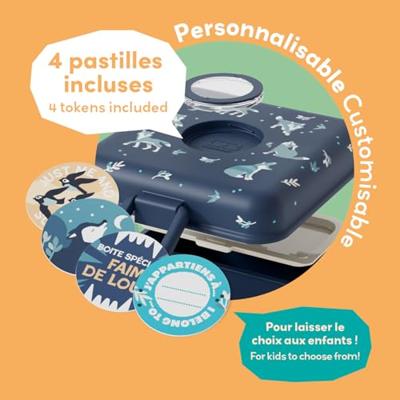 Kinderbrooddoos - MONBENTO - Inclusief bestek - BPA-vrij - Snacky Wolf