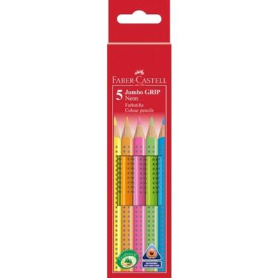 Faber Castell FC-110994 Kleurpotlood Jumbo GRIP Etui 5 Kleuren Faber Castell FC-110994 Kleurpotlood Jumbo GRIP Etui 5 Kleuren