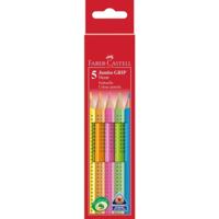 Faber Castell fc-110994 kleurpotlood jumbo grip etui 5 kleuren - thumbnail
