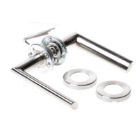 Intersteel Ovale deurklinkHoek 90 rozet met nok RVS - 0035.127302 - thumbnail