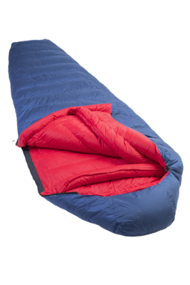Lowland Kibo Zero Mummie Slaapzak Blauw Buitenzijde / Rode Binnenzijde 225X80