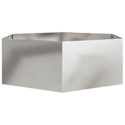 VidaXL Plantenbak zeshoek 138x120x45 cm roestvrijstaal VidaXL Plantenbak zeshoek 138x120x45 cm roestvrijstaal