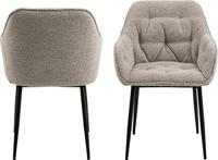 Sohome Eetkamerstoel 'Milly' Bouclé, kleur Beige - thumbnail